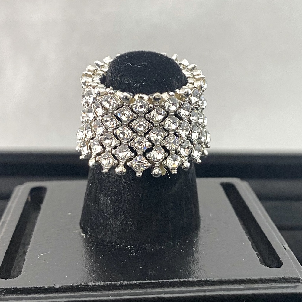 Anniversary Band CZ Adjustable size silver